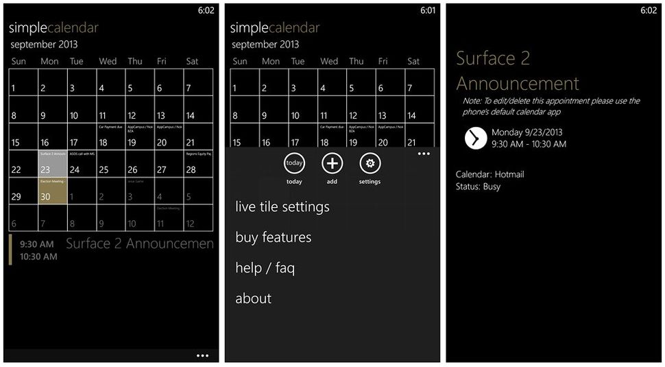 Windows Phone apps that help you keep up with your calendar events