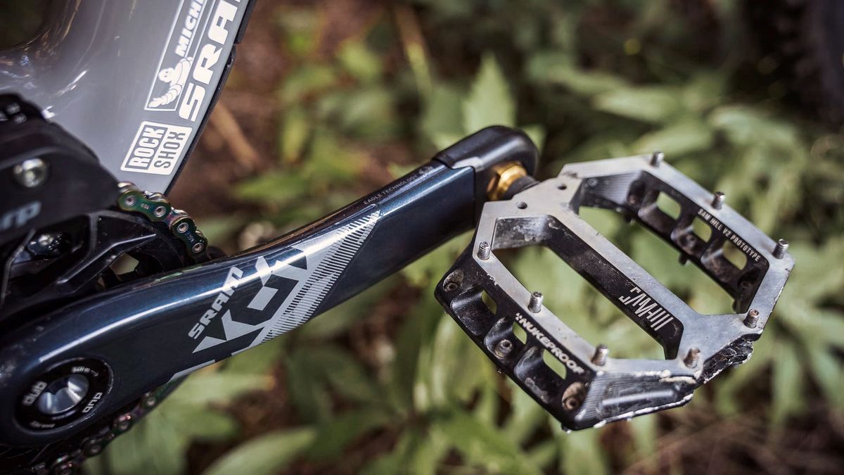 Flat pedals from Nukeproof with Sam 