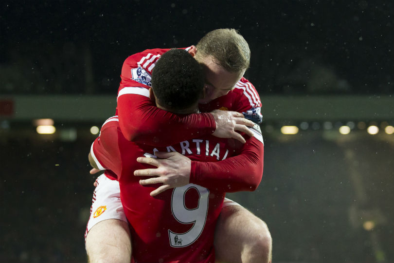 Anthony Martial makes heroic goal-line block to deny Wayne Rooney a second  goal against Swansea