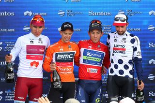 The four classification winners of the 2017 Tour Down Under