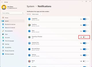 App disable notifications