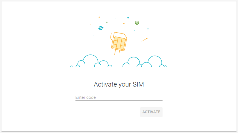 Project Fi data SIM setup process