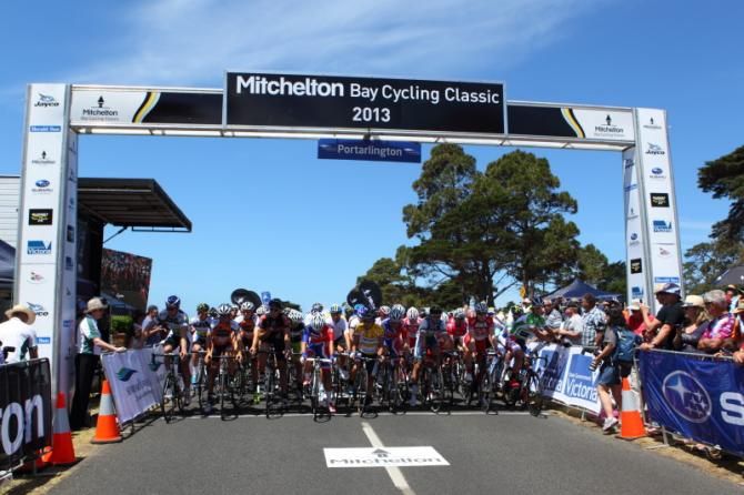 The start line in Portarlington is on the crest of the hill