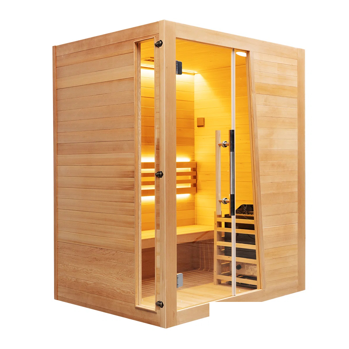 wooden traditional home sauna cabin