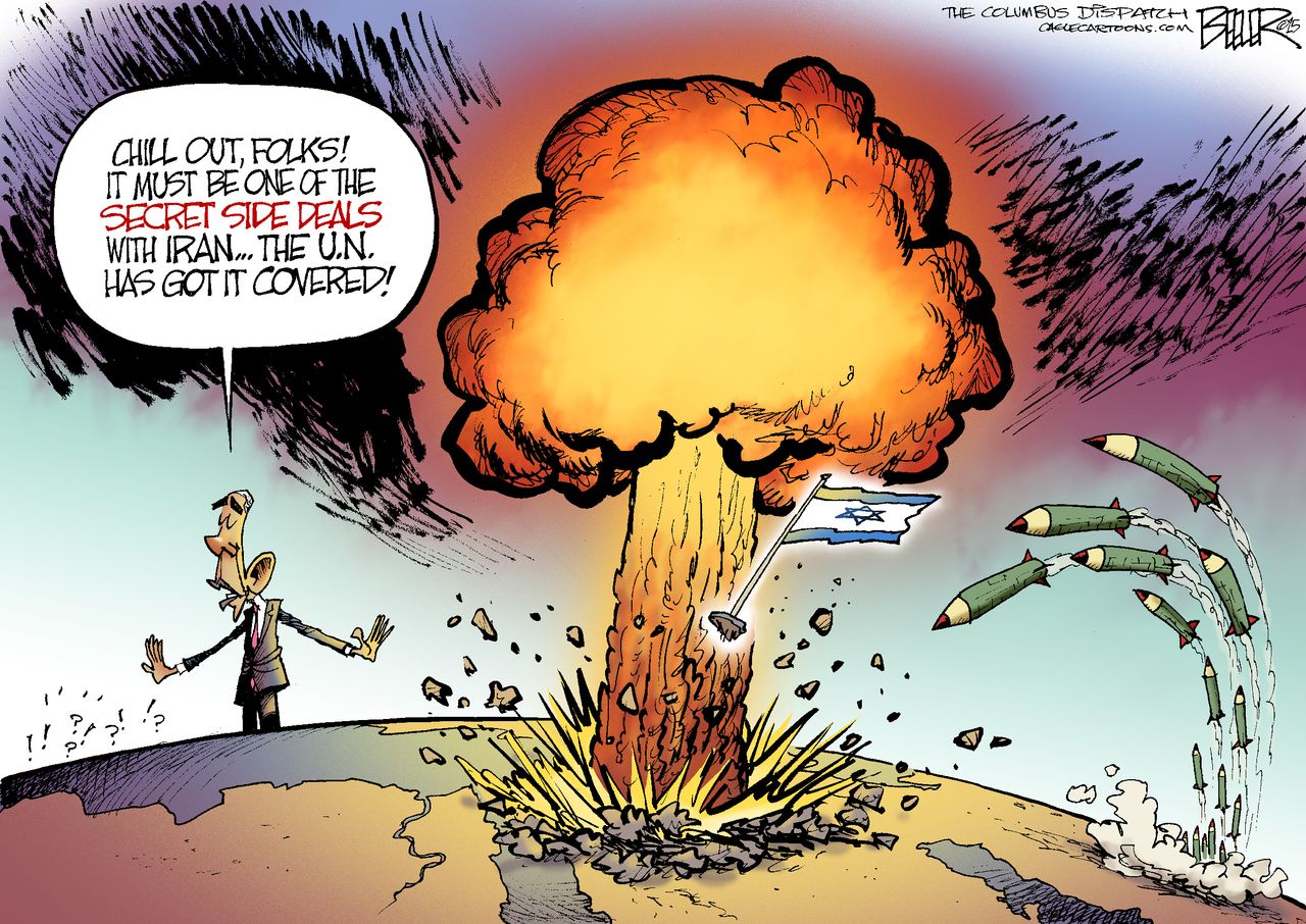 Obama cartoon Iran/U.N. deal