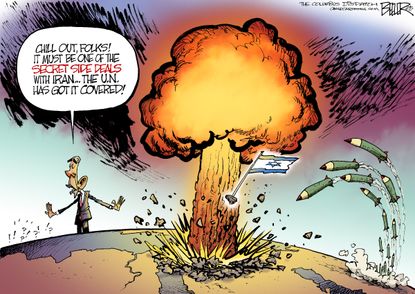 Obama cartoon Iran/U.N. deal