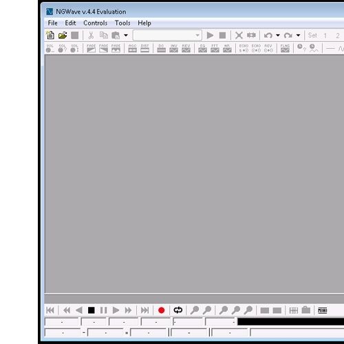 Screenshot image shows NGWave Audio Editor and its main interface.