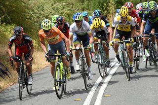 Lead group on the Corkscrew climb, Tour Down Under 2016 stage three