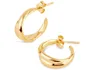 Gold Plated Twist Small Hoop Earrings