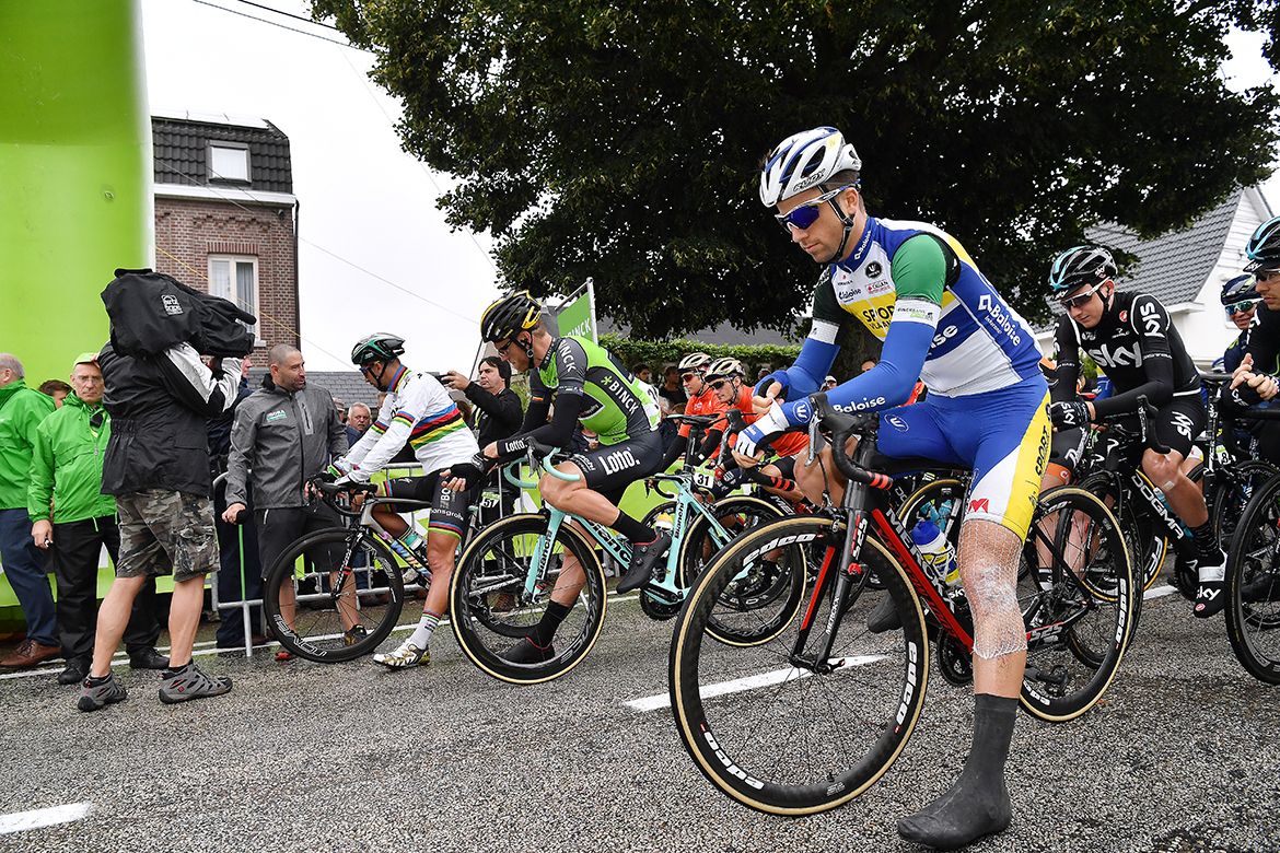 The riders wait for the start