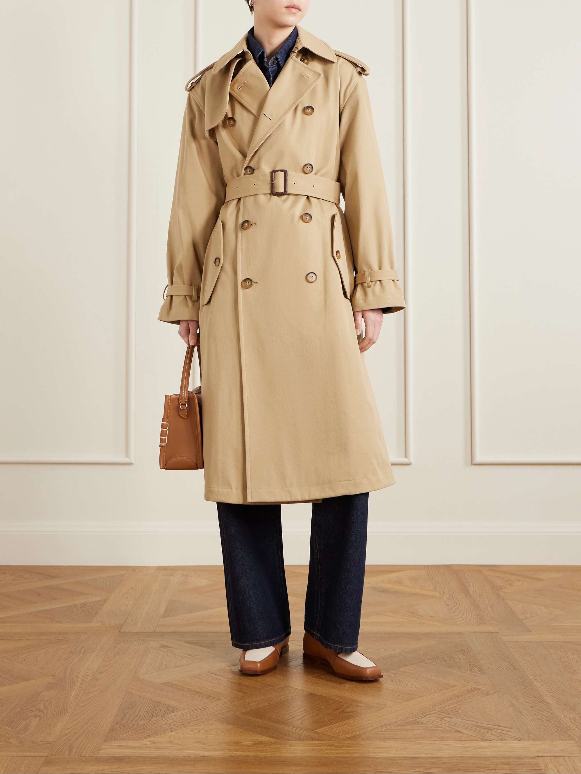 Belted Cotton-Gabardine Trench Coat