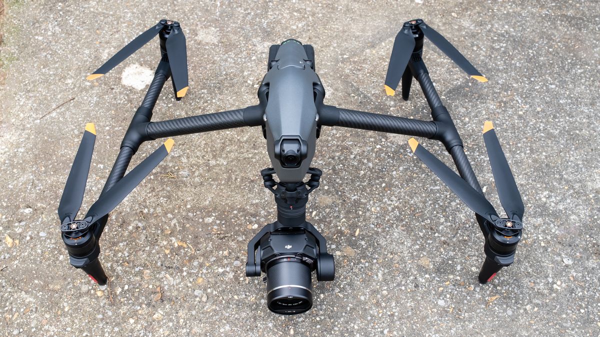 DJI Inspire 3-drone folded out.