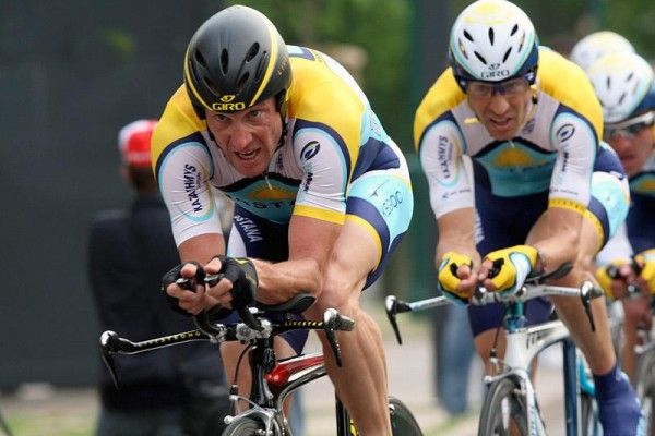 Astana's Lance Armstrong helped his team to a 3rd place finish.