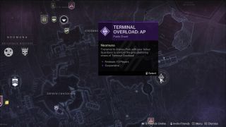 Destiny 2 Terminal Overload event on map