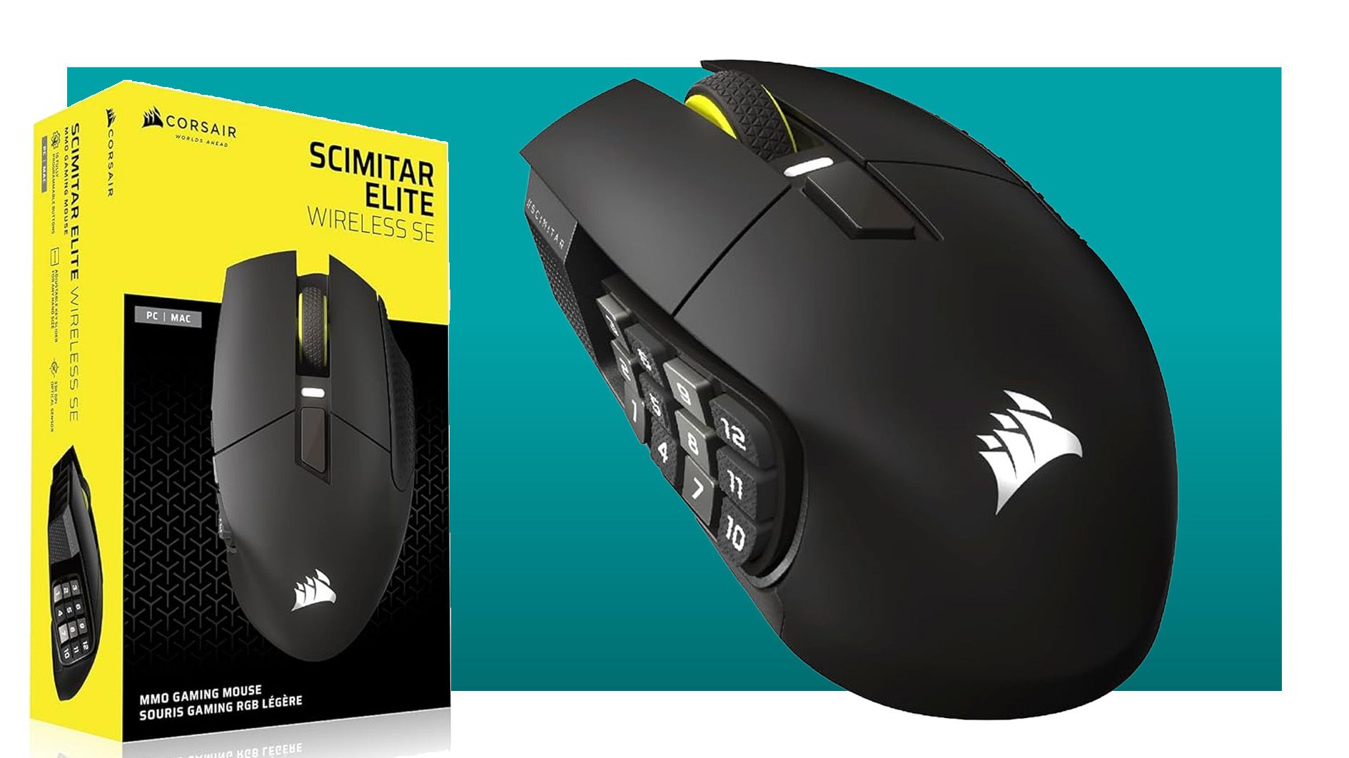 マウス・トラックボール CORSAIR SCIMITAR ELITE WIRELESS SE MMO