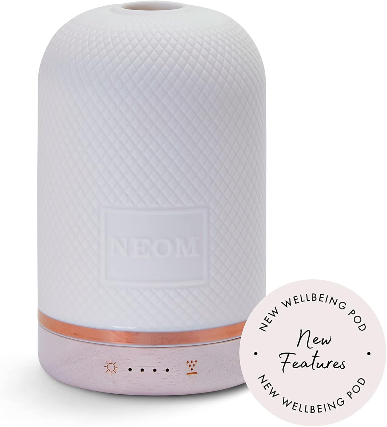 Neom &amp;ndash; Wellbeing Pod | Premium Ultrasonic Essential Oil Diffuser | Ceramic Cover, Led Light &amp;amp; Timer | Aromatherapy Diffuser | Home Fragrance | Gift