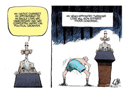 Obama cartoon U.S. health Ebola czar