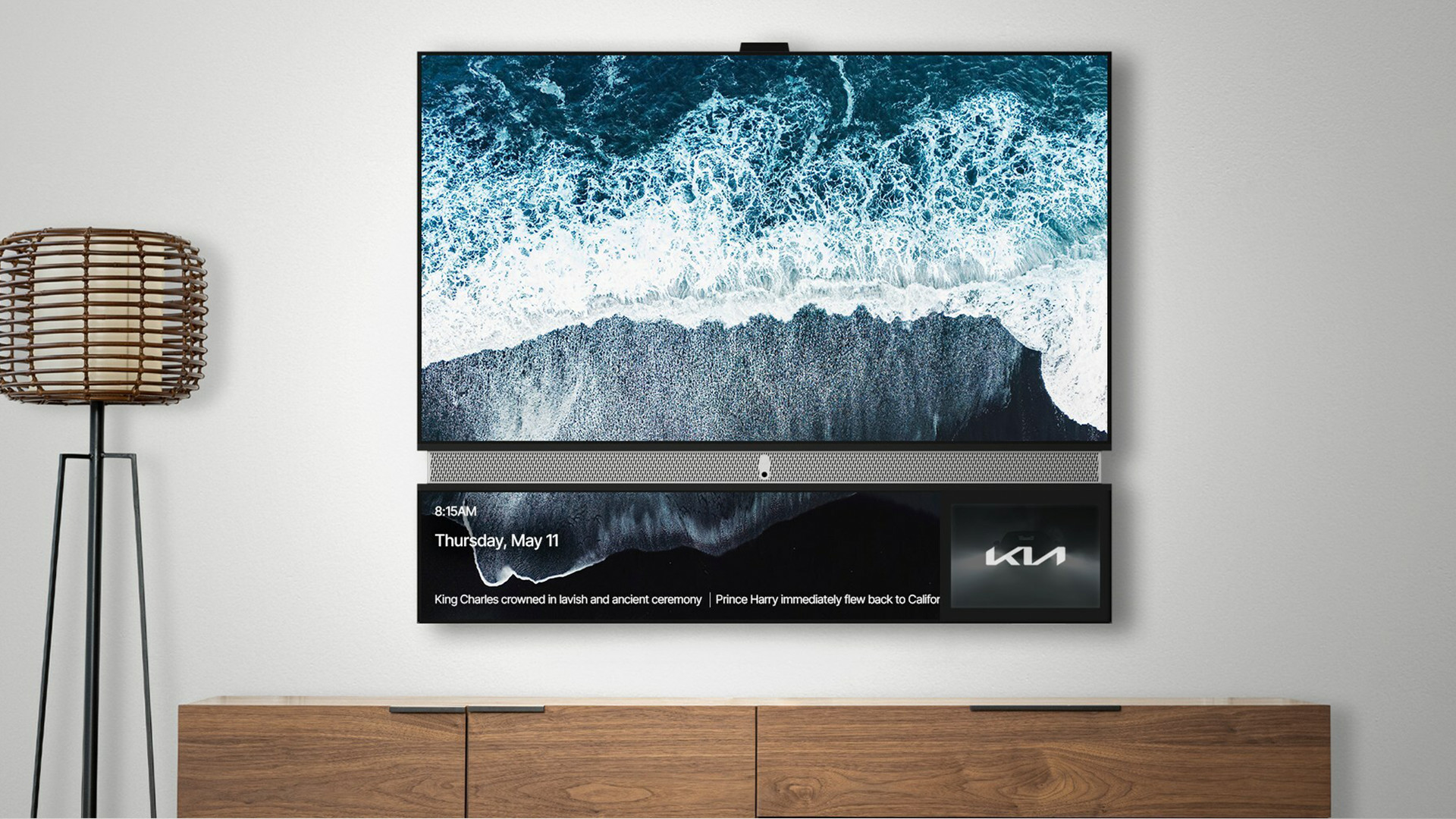 Telly smart TV showing waves