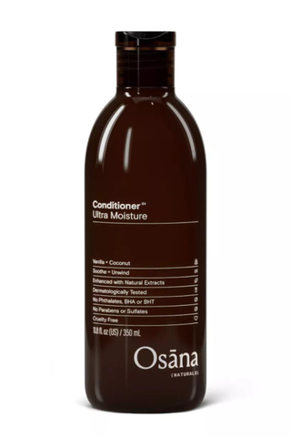 Osana Naturals Ultra Moisture Vanilla + Coconut Conditioner on a white background