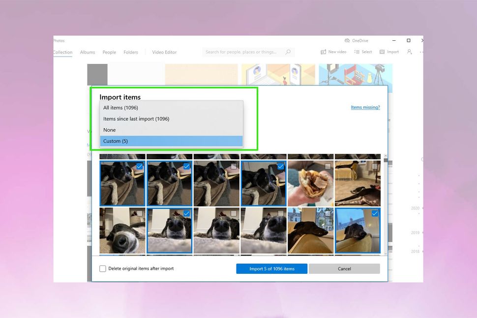 يعرض تطبيق Windows Photos قائمة منسدلة لواردات الصور المحددة مسبقًا. كيفية نقل الصور من الايفون الى الكمبيوتر