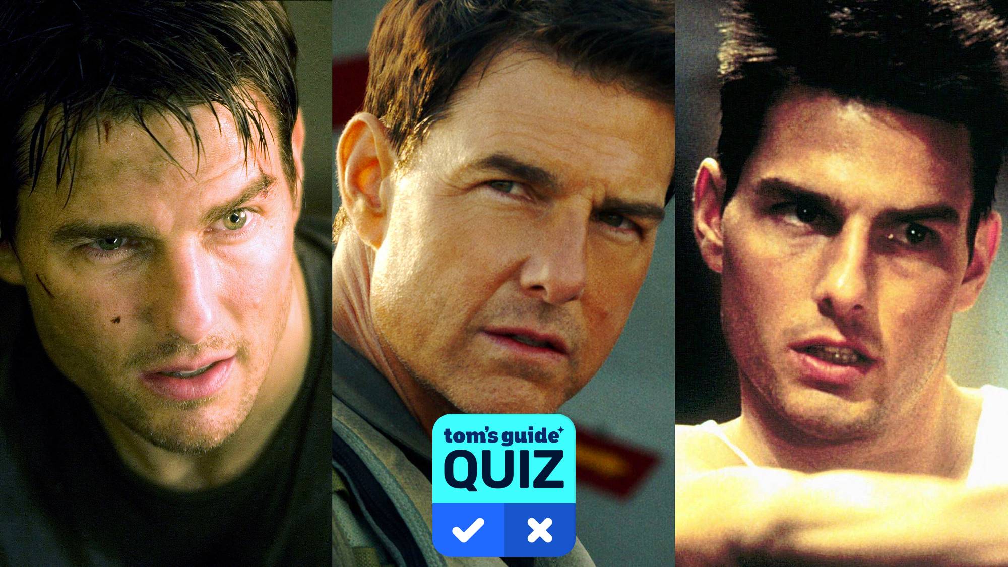 Tom Cruise in "War of the Worlds," "Top Gun: Maverick," and "Mission: Impossible"