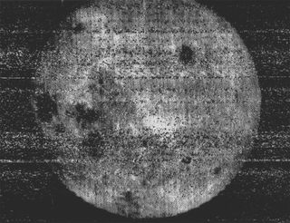 The first image of the lunar far side, returned by the Soviet Union’s Luna 3 spacecraft.