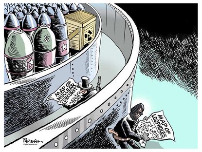 Political cartoon nuclear deal