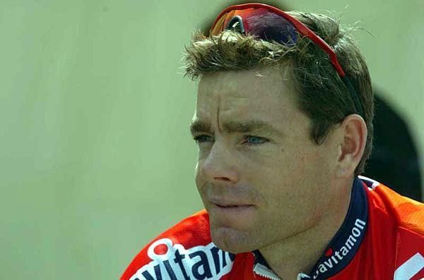 Cadel Evans (Davitamon-Lotto) looking pensive