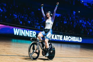 Katie Archibald winning at the Track Champions League 2022 Round 3