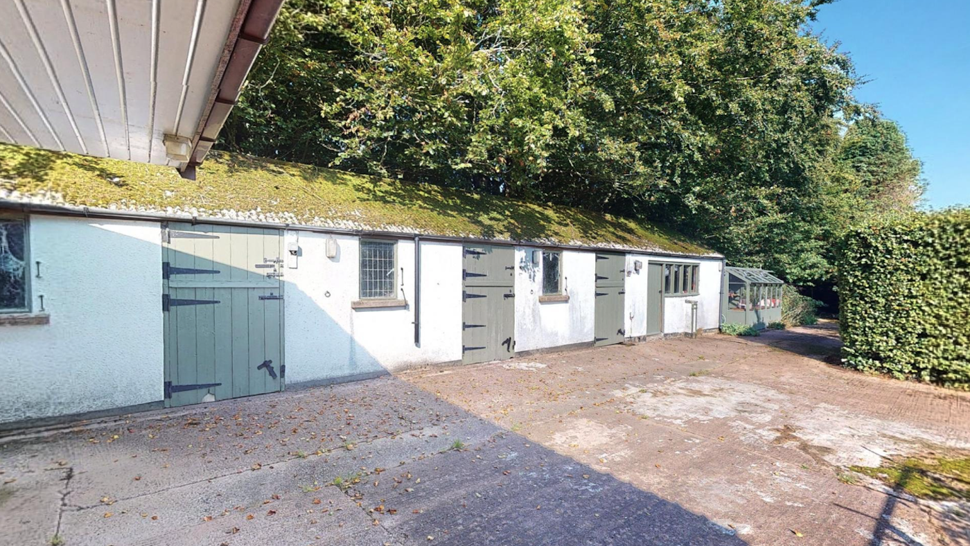 three painted stables