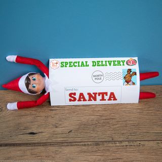 The Elf on the Shelf special delivery envelope to santa