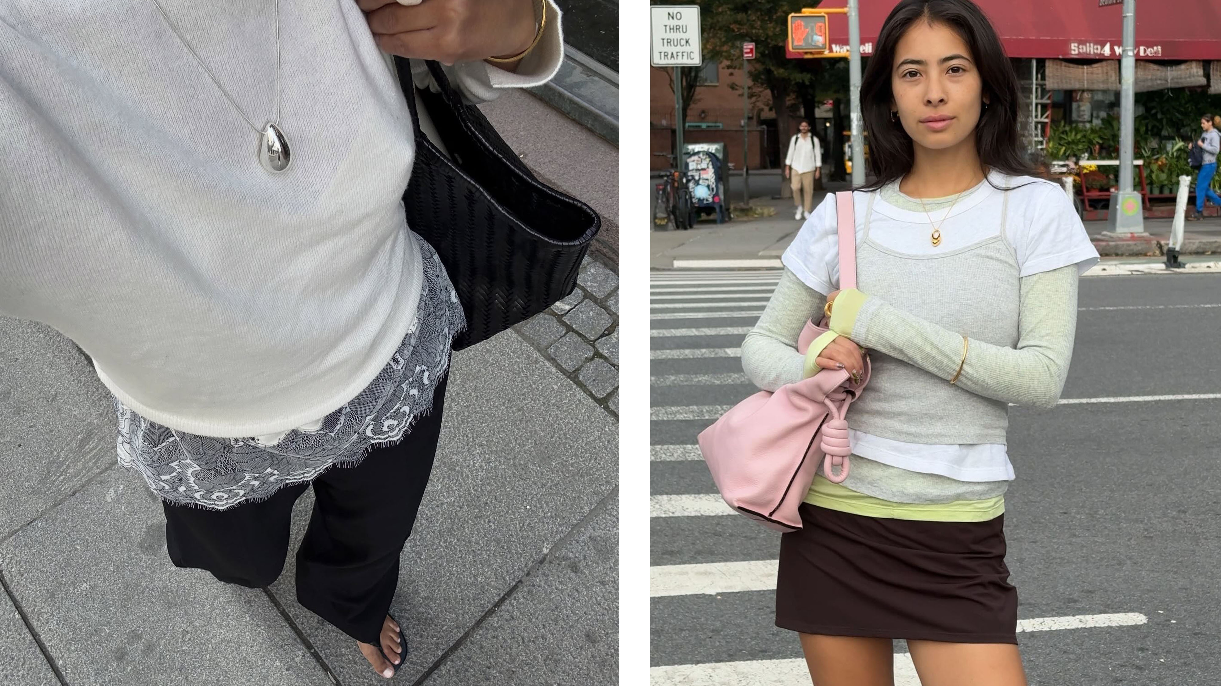 Women wearing a variety of basics.