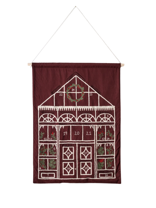 Hand Embroidered Greenhouse Advent Calendar