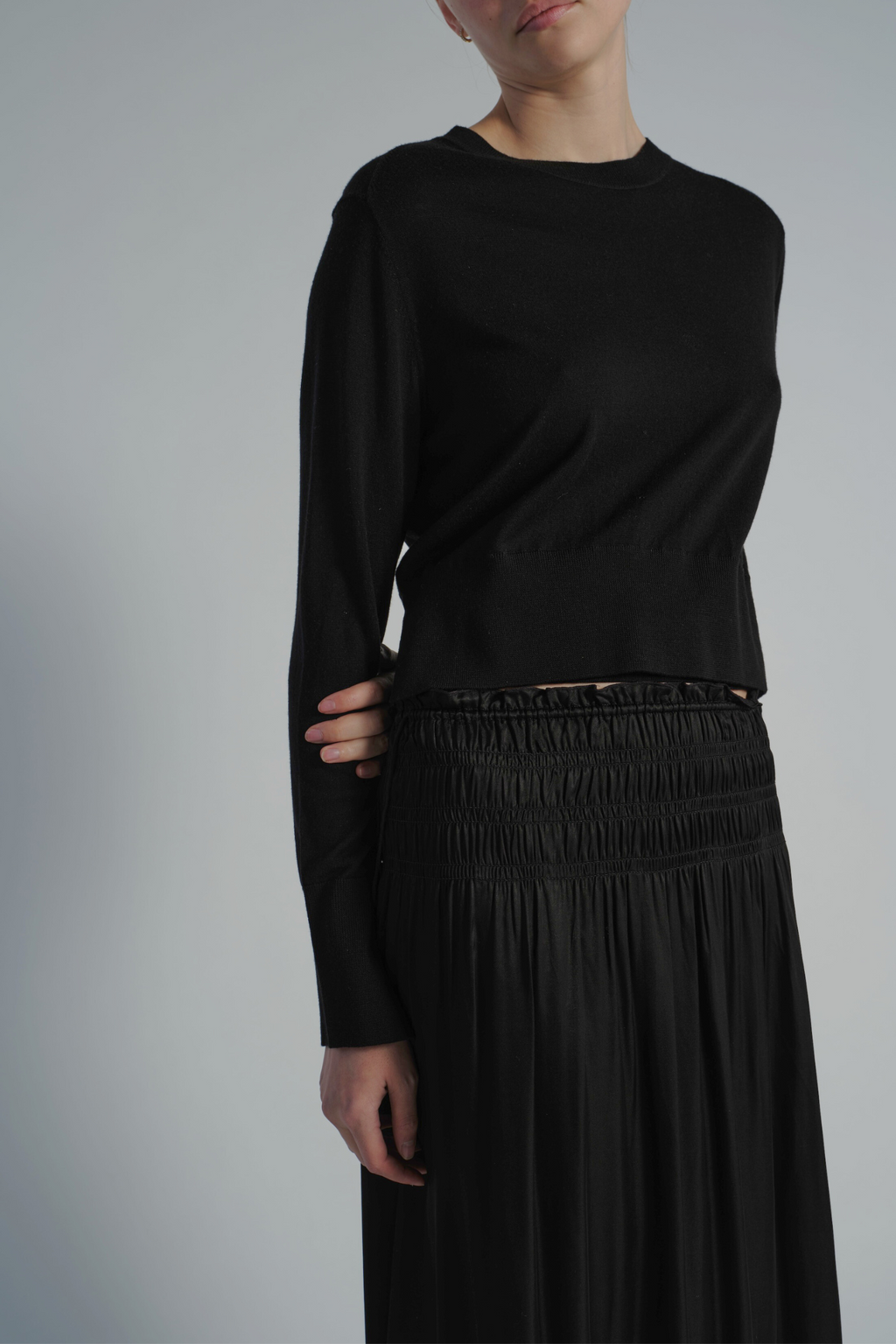 Ellie Ruched Skirt, Black