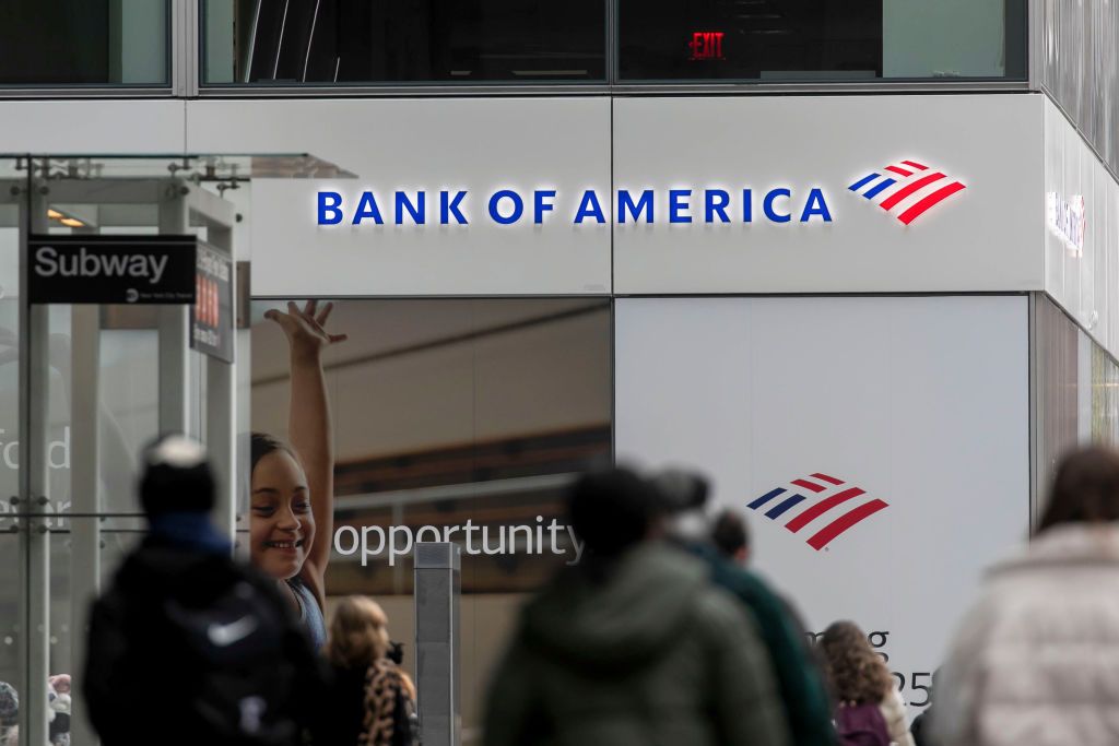 A Bank of America branch in New York