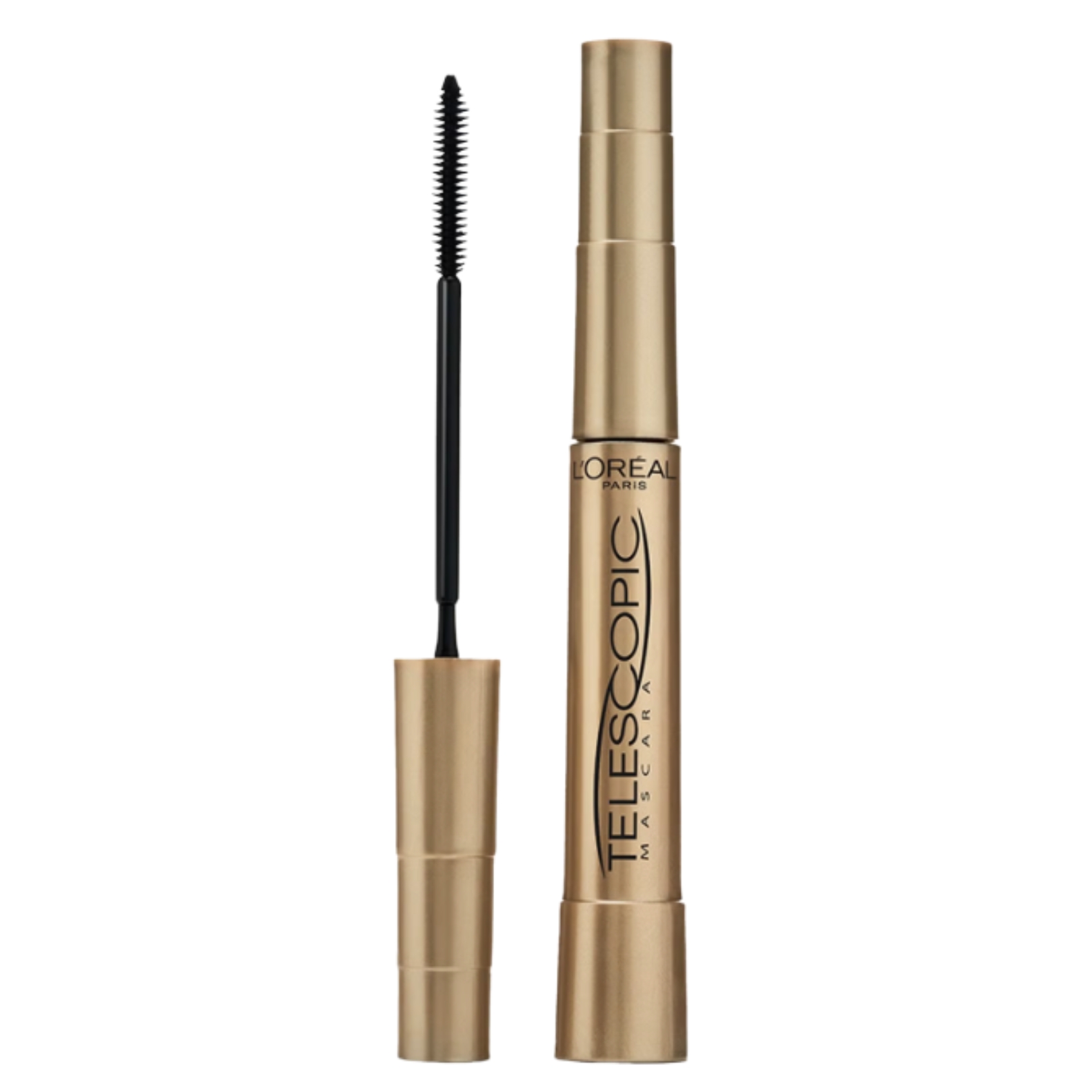 A product shot of the L'Oréal Paris Telescopic Mascara, on a white background