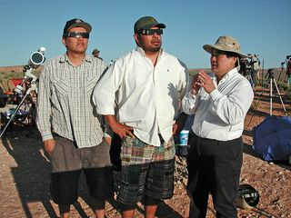 During the annular solar eclipse of May 20, 2012, Imelda and Edwin shared the experience with some local Navajo residents in Arizona.