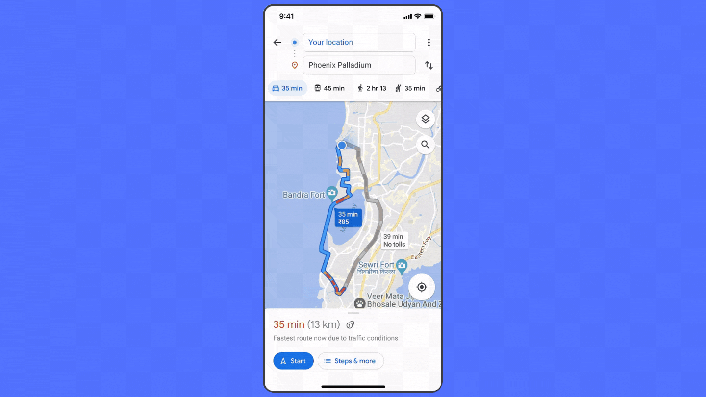  Карты Google используются для определения платы за проезд