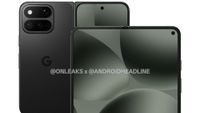 An alleged glimpse at the Google Pixel 11 Pro Fold in what appears to be a Moonstone (black) colorway, in angles ranging from straight on to side views.