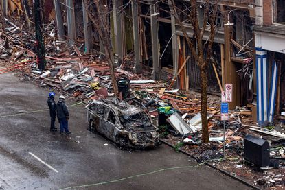 Debris from the Christmas Day bombing in Nashville.