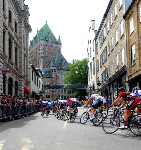 On the way up to Chateau Frontenac