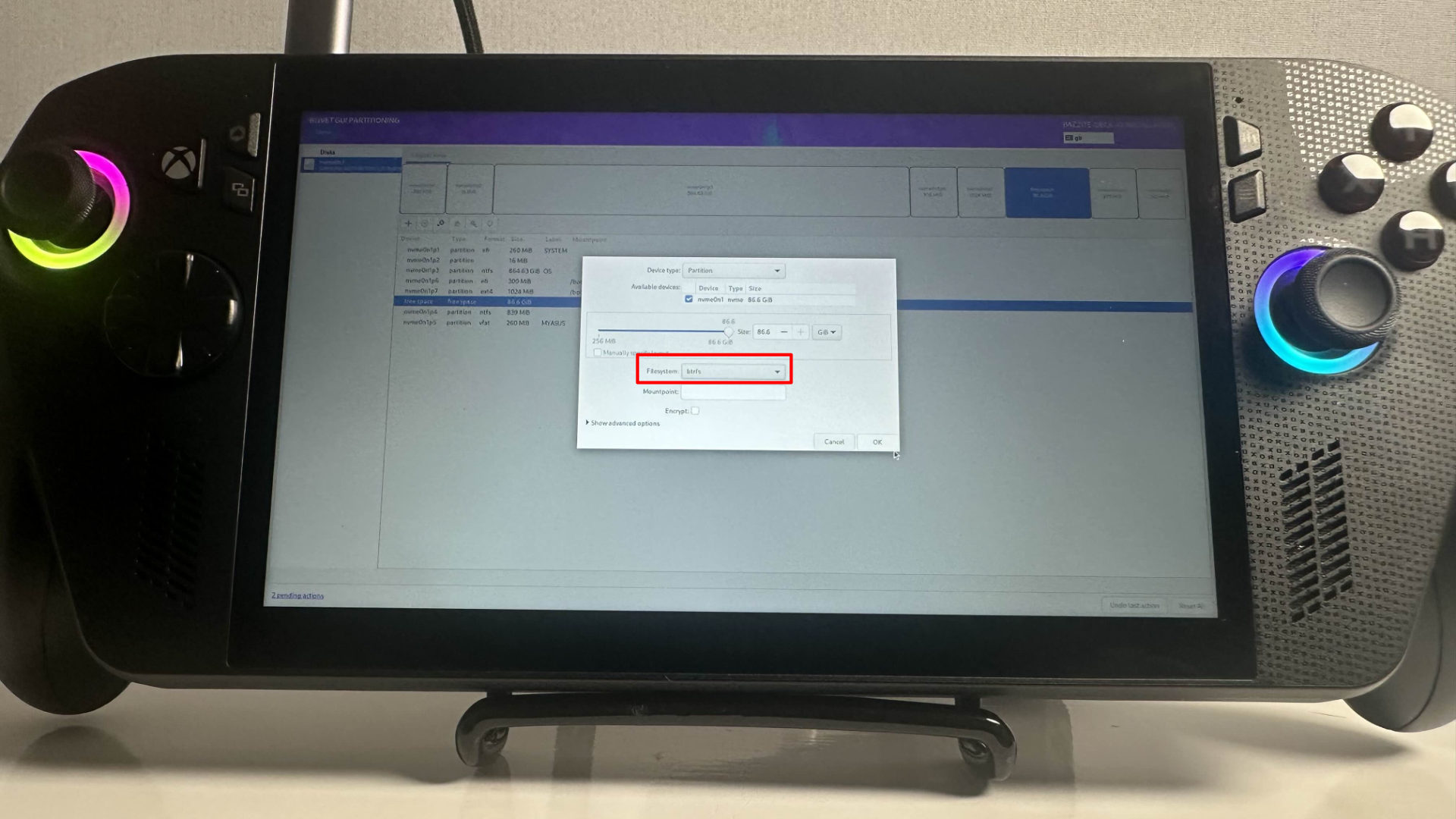 Bazzite dual boot process