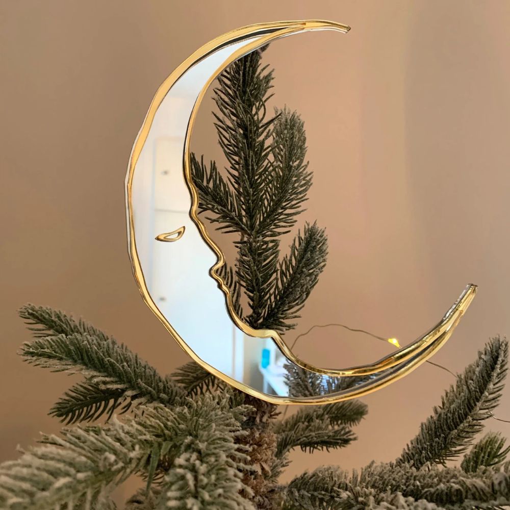 Crescent Moon Christmas Tree Topper