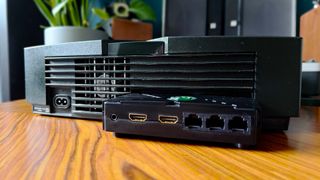Eon XBHD connected to original Xbox console using back ports