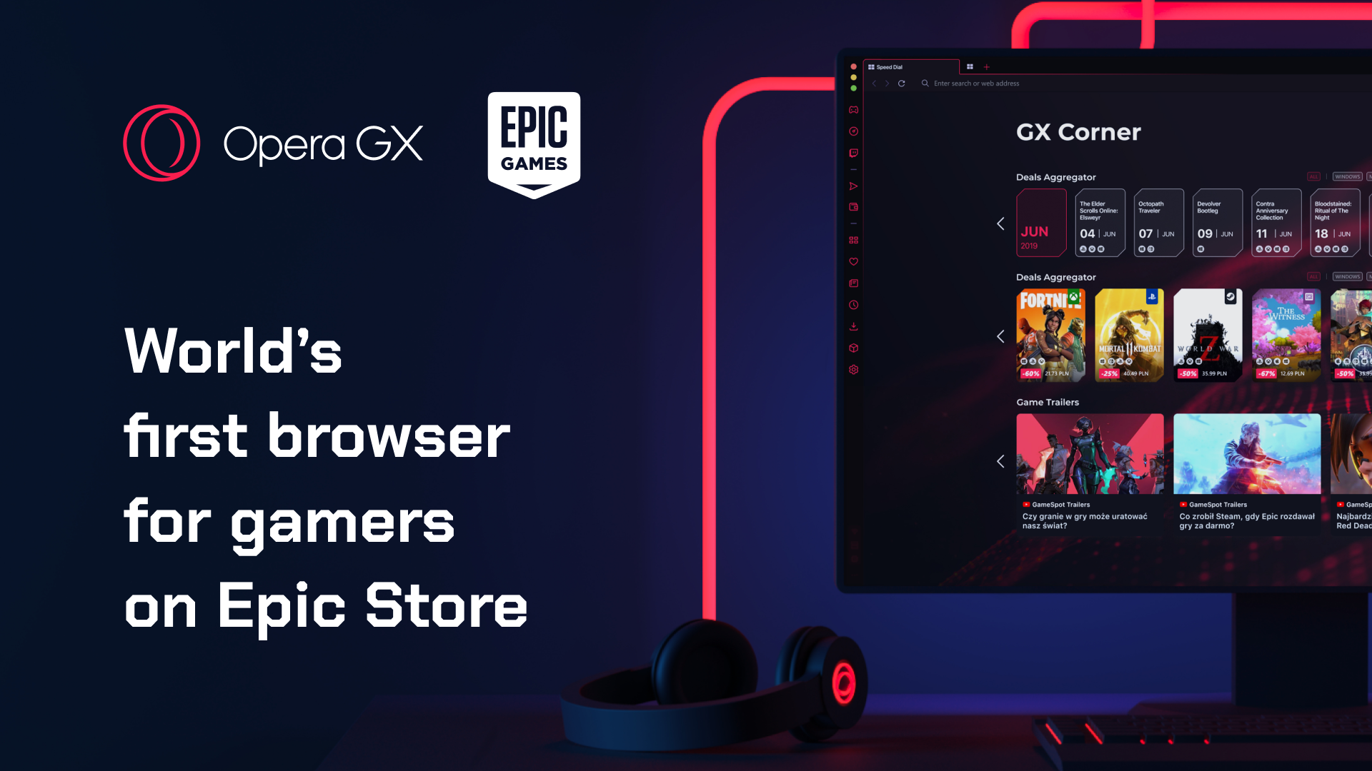 Opera GX on Epic Games Store