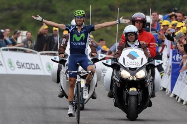 Alejandro Valverde (Movistar) wins stage 17 of the Tour de France