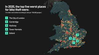 Bikmo bike theft heat map