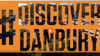 The Discover Danbury website with cutout letters
