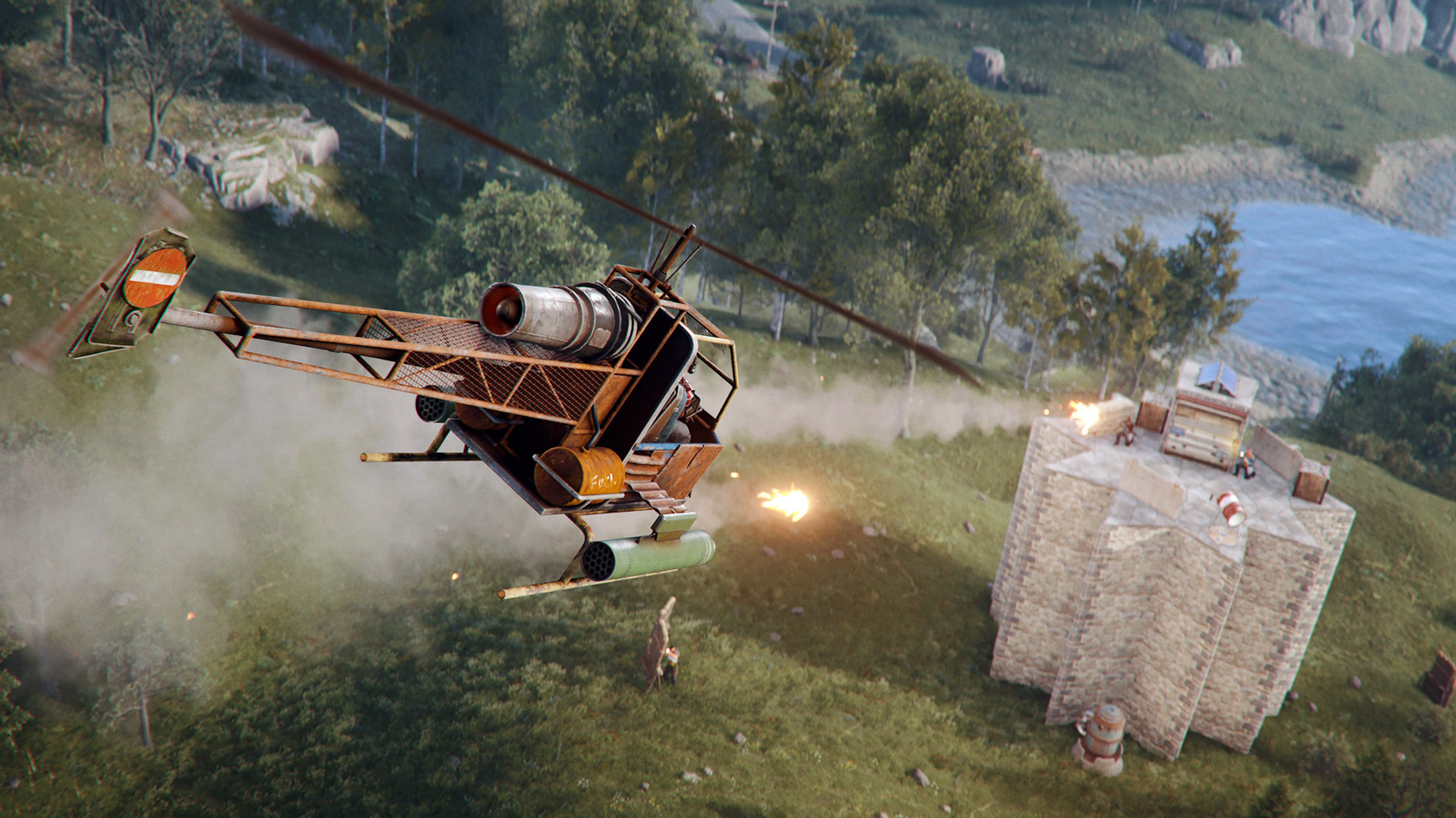  Rust adds attack helicopters, homing missiles to blow up attack helicopters, parachutes to escape exploding attack helicopters 
