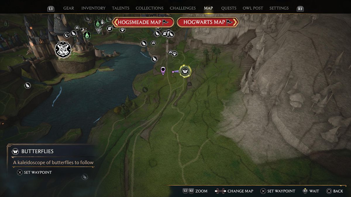 hogwarts legacy hogwarts butterfly location map